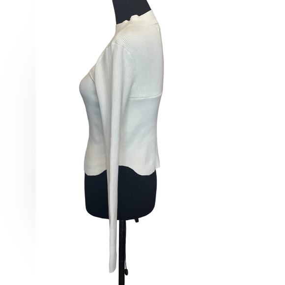 New ~ OPEN EDIT ~ Cutout Detail Cotton Blend Corset Sweater Size Small - Picture 3 of 8